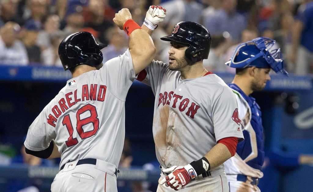 Red Sox notes: J.D. Martinez out again, Mitch Moreland returns