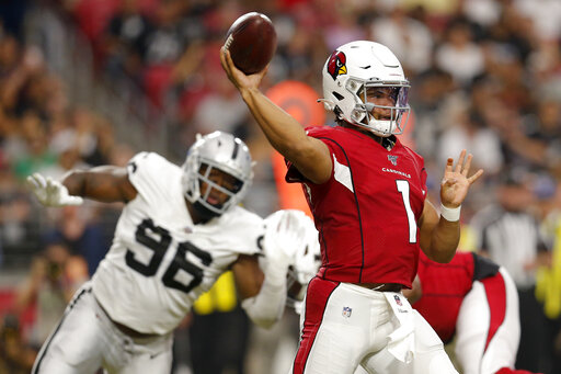 Arizona Cardinals wide receiver KeeSean Johnson (19) runs up field during  the first half of an