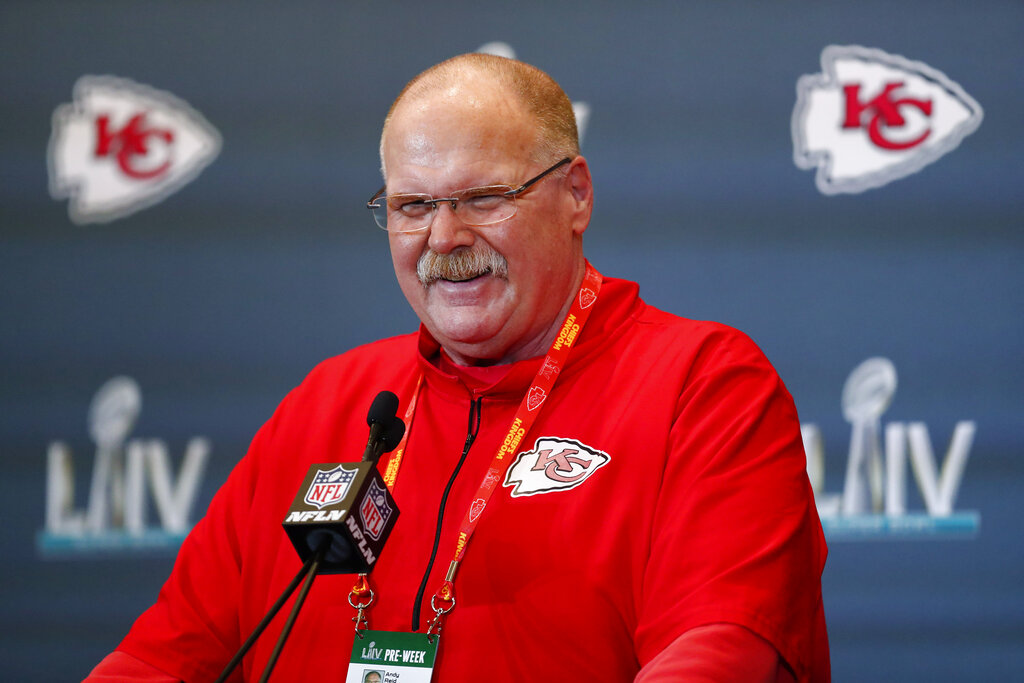 Andy Reid in the lead spot in AP's NFL Top 5 head coach rankings