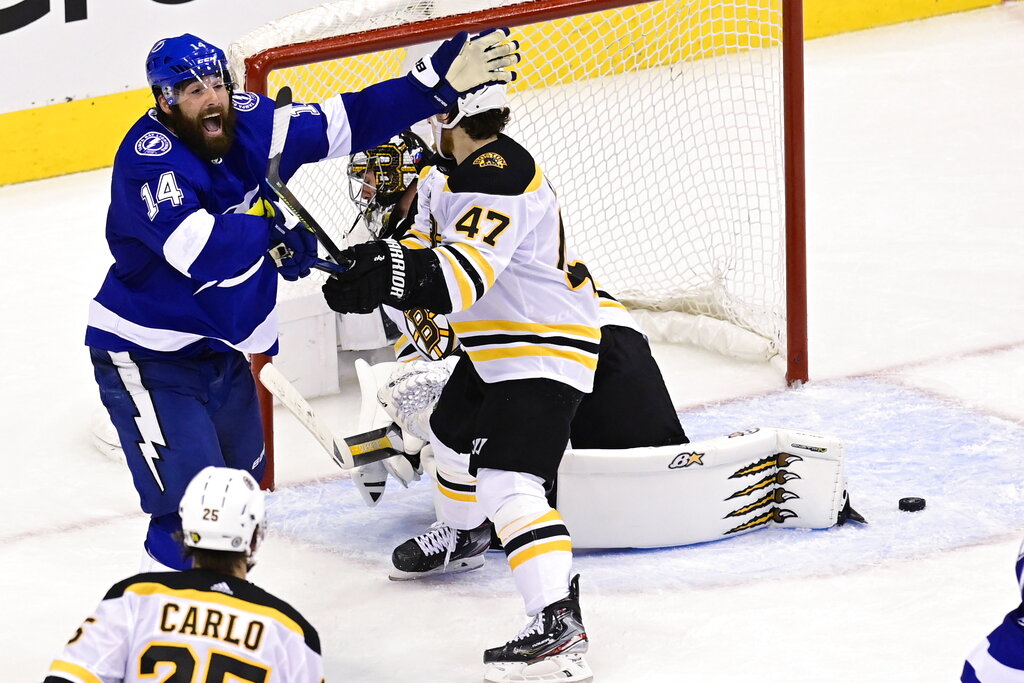 14 Pat Maroon Tampa Bay Lightning 2020 Stanley Cup Final Game-Worn