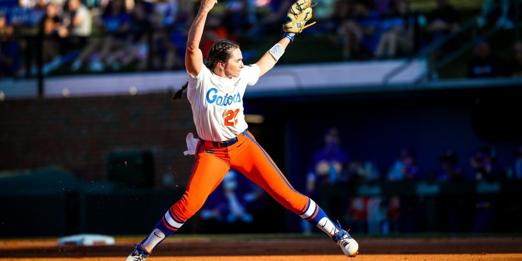 Uf Softball Uses Strong Pitching Timely Offense To Take Game One Against Lsu Espn 98 1 Fm