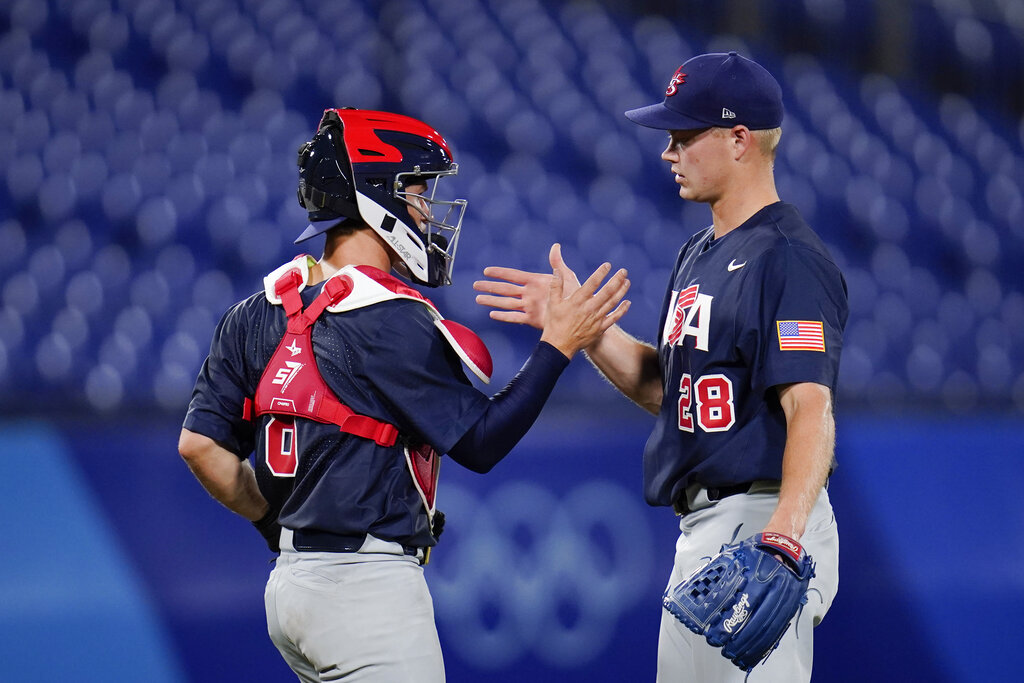 Former Florida baseball player Mark Kolozsvary stars for Team USA