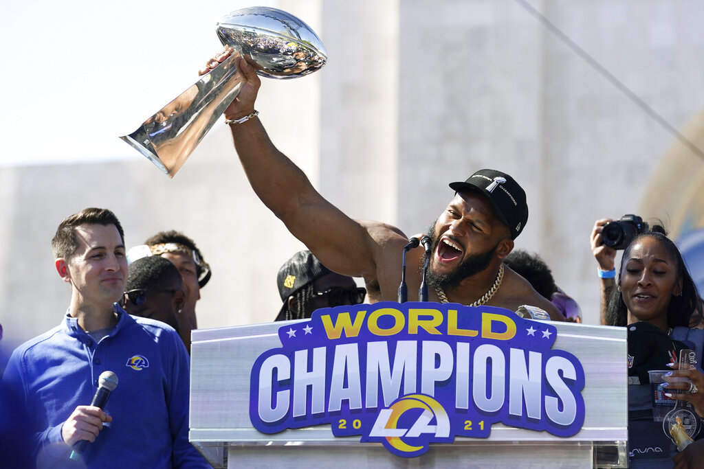 LA Rams celebrate Super Bowl win with Las Vegas bash