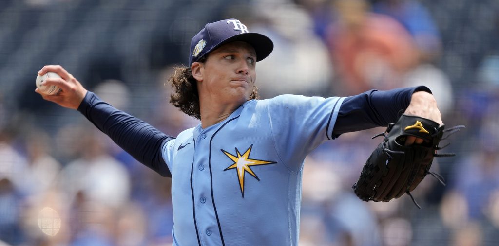 Tyler Glasnow of the Tampa Bay Rays poses for picture day on