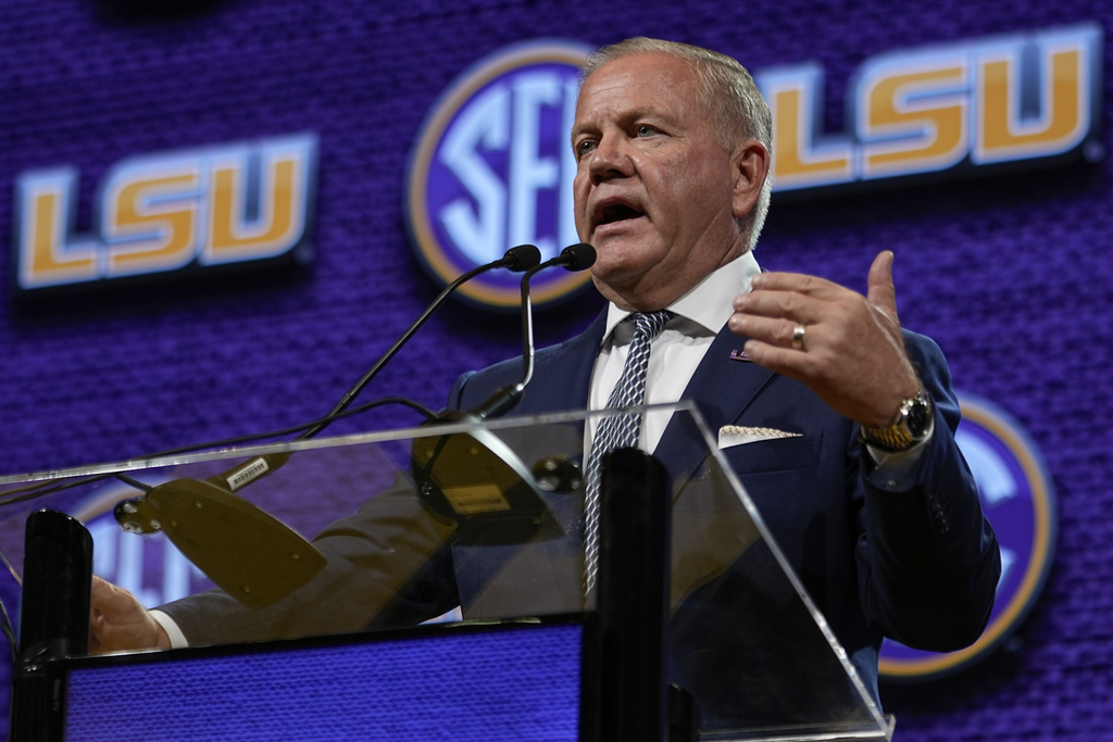 LSU coach Brian Kelly's pre-game comments come back to haunt him