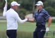 UF junior Ian Gilligan (right) shot a 1-under 71 on Sunday. His birdie on the 18th helped the Gators finish at 1-under for the day in eighth place overall.