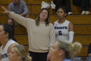 Coach Bailey Coleman with Maria Freitas